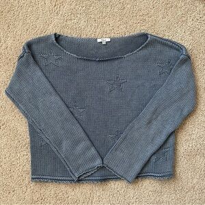 Rails Blue Knitted Star Sweater